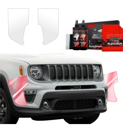 Støtfangerbeskytter Jeep Renegade 2022 - 2025 │ PPF beskyttelsesfolie Gjennomsiktig BodyShield