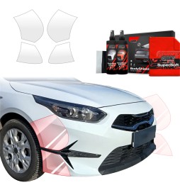 Støtfangerbeskytter Kia Ceed SW 2021 - 2025 │ PPF beskyttelsesfolie Gjennomsiktig BodyShield