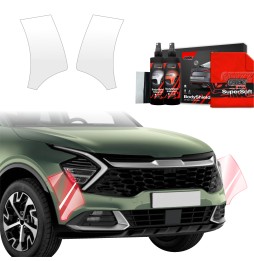 Støtfangerbeskytter Kia Sportage V 2021 - 2025 │ PPF beskyttelsesfolie Gjennomsiktig BodyShield