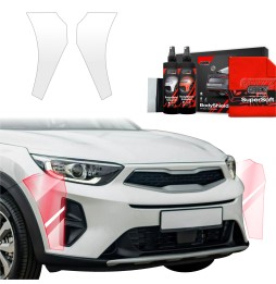 Støtfangerbeskytter Kia Stonic 2020 - 2025 │ PPF beskyttelsesfolie Gjennomsiktig BodyShield