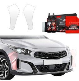 Støtfangerbeskytter Kia XCeed 2022 - 2025 │ PPF beskyttelsesfolie Gjennomsiktig BodyShield