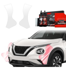 Støtfangerbeskytter Nissan Juke Facelift 2024 - 2025 │ PPF beskyttelsesfolie Gjennomsiktig BodyShield