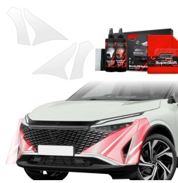Støtfangerbeskytter Nissan Qashqai III Facelift 2024 - 2025 │ PPF beskyttelsesfolie Gjennomsiktig BodyShield