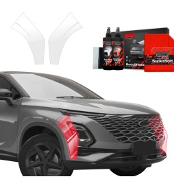 Støtfangerbeskytter Omoda 5 Facelift 2024 - 2025 │ PPF beskyttelsesfolie Gjennomsiktig BodyShield