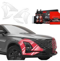Støtfangerbeskytter OMODA 5 Facelift 2024 - 2025 │ PPF beskyttelsesfolie Gjennomsiktig BodyShield