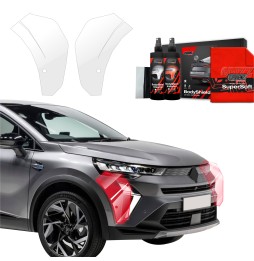 Støtfangerbeskytter Renault Symbioz 2024 - 2025 │ PPF beskyttelsesfolie Gjennomsiktig BodyShield