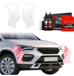 Støtfangerbeskytter Seat Ateca 2020 - 2025 │ PPF beskyttelsesfolie Gjennomsiktig BodyShield