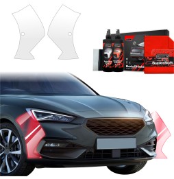 Støtfangerbeskytter Seat Leon 2024 - 2025 │ PPF beskyttelsesfolie Gjennomsiktig BodyShield