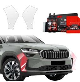Støtfangerbeskytter Skoda Kodiaq II 2024 - 2025 │ PPF beskyttelsesfolie Gjennomsiktig BodyShield