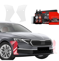 Støtfangerbeskytter Skoda Octavia IV 2024 - 2025 │ PPF beskyttelsesfolie Gjennomsiktig BodyShield