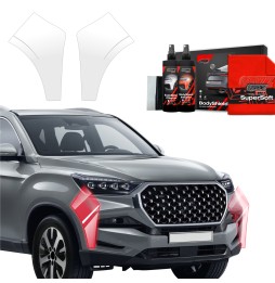 Støtfangerbeskytter SsangYong Rexton 2023 - 2025 │ PPF beskyttelsesfolie Gjennomsiktig BodyShield