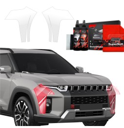 Støtfangerbeskytter SsangYong Torres 2024 - 2025 │ PPF beskyttelsesfolie Gjennomsiktig BodyShield