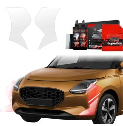 Støtfangerbeskytter Suzuki Swift 2024 - 2025 │ PPF beskyttelsesfolie Gjennomsiktig BodyShield