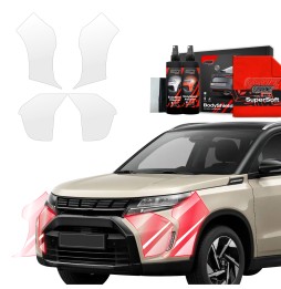 Støtfangerbeskytter Suzuki Vitara Facelift 2024 - 2025 │ PPF beskyttelsesfolie Gjennomsiktig BodyShield