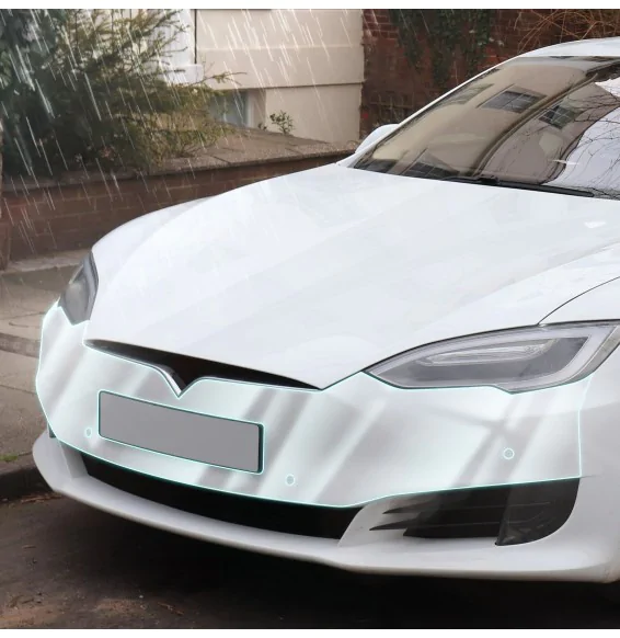 Støtfangerbeskytter Tesla Model Y Juniper 2024 -> │ PPF beskyttelsesfolie Gjennomsiktig BodyShield Image 3