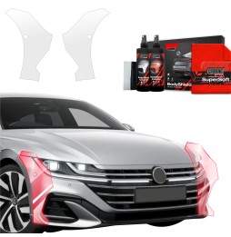 Støtfangerbeskytter VW Arteon 2024 - 2025 │ PPF beskyttelsesfolie Gjennomsiktig BodyShield