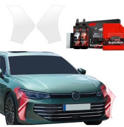Støtfangerbeskytter VW Passat (B9) 2024 - 2025 │ PPF beskyttelsesfolie Gjennomsiktig BodyShield