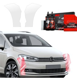 Støtfangerbeskytter VW Touran 2024 - 2025 │ PPF beskyttelsesfolie Gjennomsiktig BodyShield