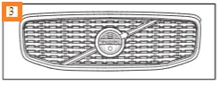 Støtfangergrill Volvo Genuine® XC60 2018-2020 │ OE 31425534