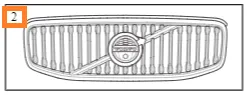 Støtfangergrill Volvo Genuine® XC60 2018- │ OE 31425535