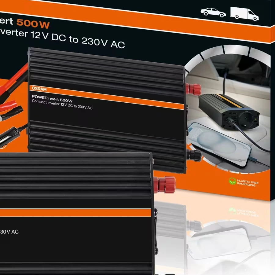 Strøminverter Osram POWERinvert 500W │ Spenningsomformer 12V til 230V med USB – bilde 5