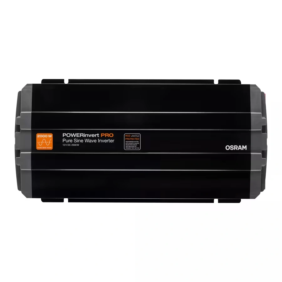 Strøminverter Osram POWERinvert PRO 2000W │ Spenningsomformer Pure Sine Wave 12V til 230V – bilde 3