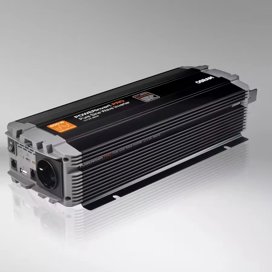 Strøminverter Osram POWERinvert PRO 600W │ Spenningsomformer Pure Sine Wave 12V til 230V – bilde 13