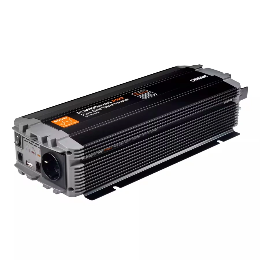 Strøminverter Osram POWERinvert PRO 600W │ Spenningsomformer Pure Sine Wave 12V til 230V – bilde 4
