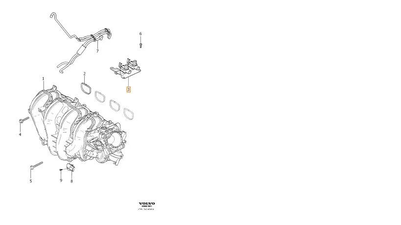 Swirl-ventil virvelklaff Volvo Genuine® S40 S80 V50 V70 C30 2005-2013 │ bensin – bilde 4