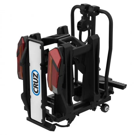 Sykkelstativ bakmontert sammenleggbar for hengerkobling Cruz Axler LED for 2 sykler │ for eBike - sammenleggbar plattform til hengerfeste – bilde 5