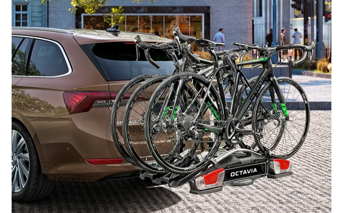 Sykkelstativ Škoda bakmontert for hengerkobling for 2/3 sykler – bilde 3
