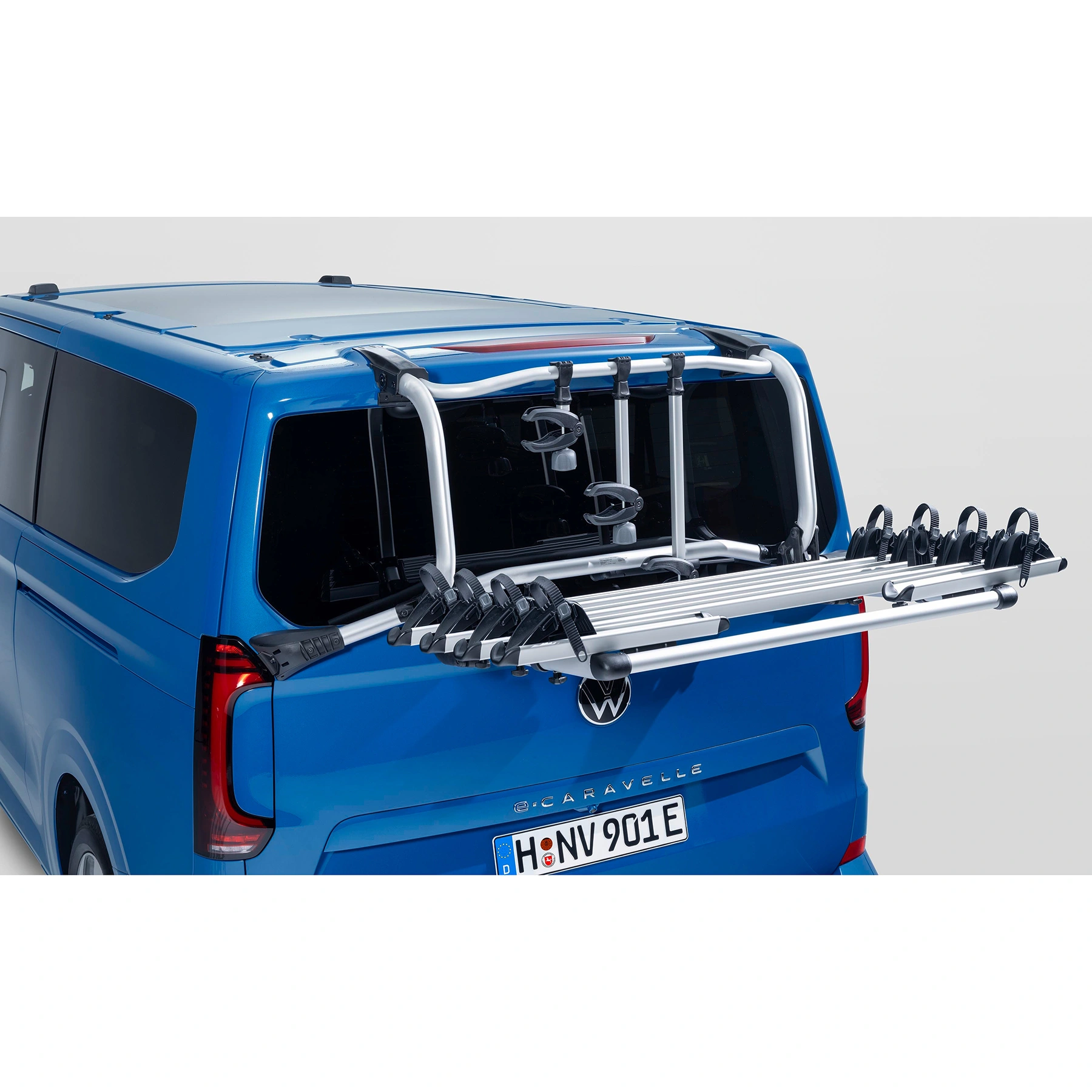 Sykkelstativ VW T7 Transporter / Caravelle 2024 -> │ for bakluke Genuine®  Heckträger til bakluke – bilde 2