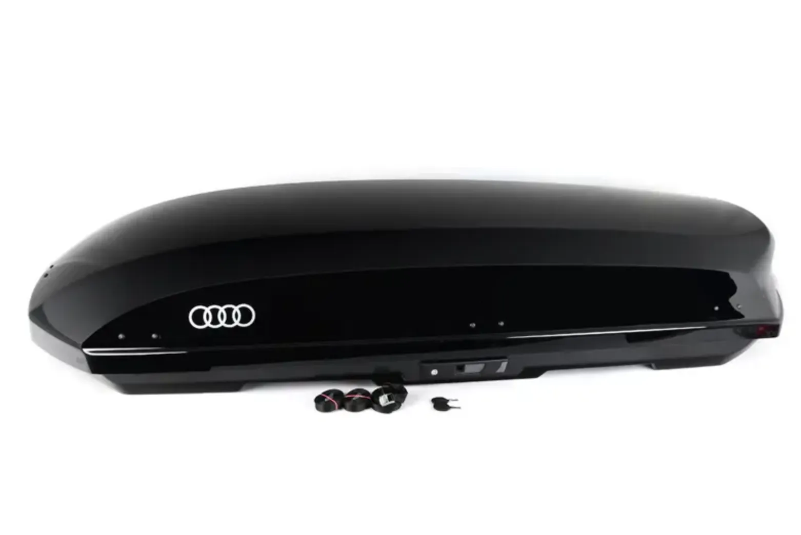 Takboks Audi Ski and Luggage Box │ Skiboks Roof Box 430 Lockable Quick Attachment System - Black Edition – bilde 2