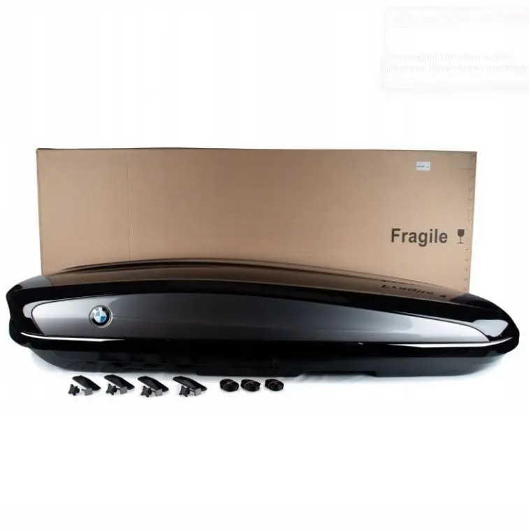 Takboks BMW │ Roof Box 320 Lockable Quick Attachment System - Skiboks Black Edition Image 1