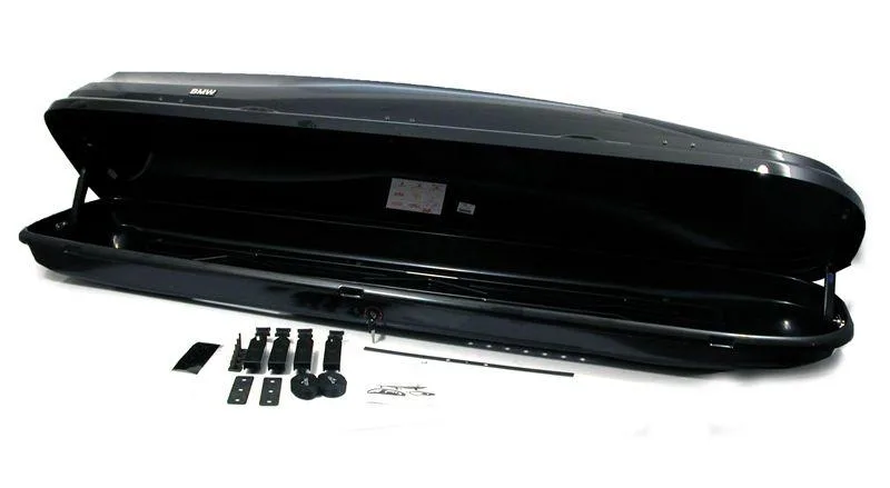 Takboks BMW │ Roof Box 320 Lockable Quick Attachment System - Skiboks Black Edition Image 3