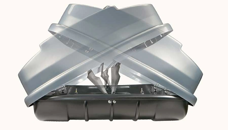 Takboks Cruz Xtreme 450 Dual Open │ Skiboks Roof Box Anthracite Edition - 450 L – bilde 9