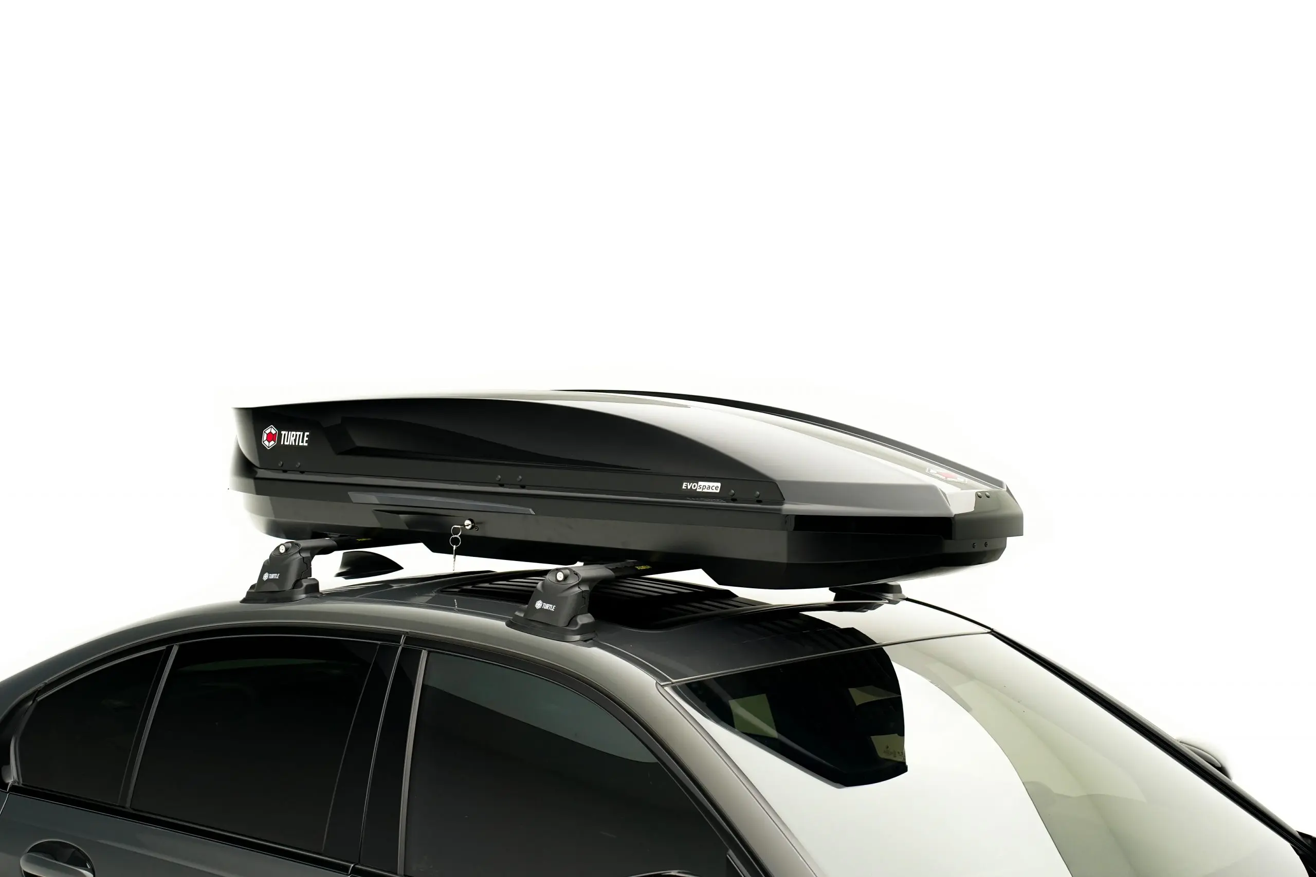 Takboks Evo Space 320 │ Skiboks Roof Box - Black Piano Edition