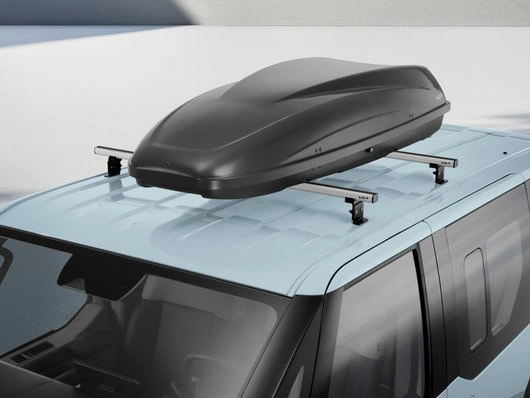 Takboks Kia │ Roof Box 330 Quick Attachment System - Skiboks Black Edition