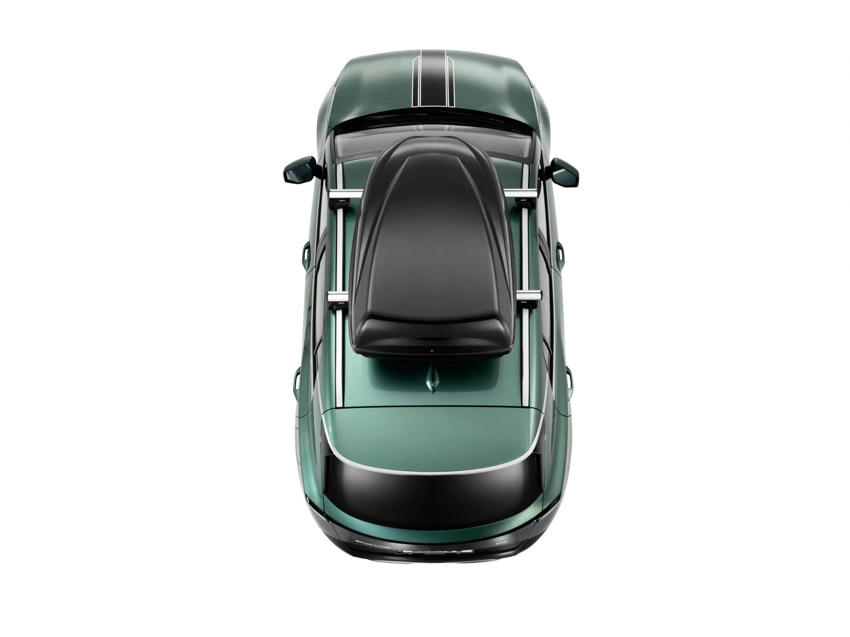 Takboks Kia │ Roof Box 330 Quick Attachment System - Skiboks Black Edition – bilde 4