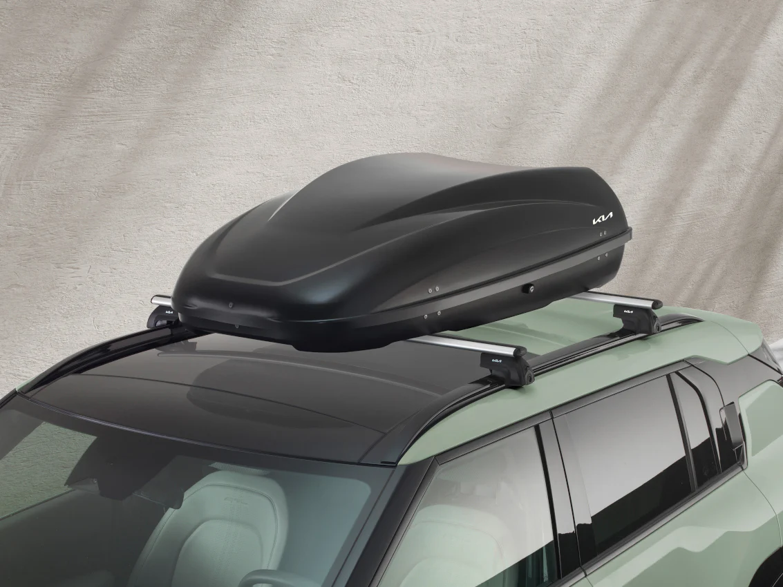 Takboks Kia │ Roof Box 330 Quick Attachment System - Skiboks Black Edition – bilde 7