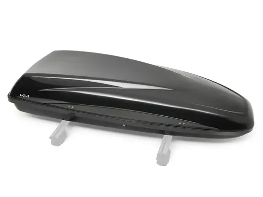 Takboks Kia │ Roof Box 390 Quick Attachment System - Skiboks Black Edition