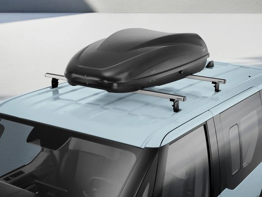 Takboks Kia │ Roof Box 390 Quick Attachment System - Skiboks Black Edition – bilde 5