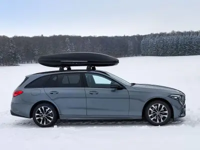 Takboks Mercedes-Benz │ Roof Box 430 Quick Attachment System - Skiboks Black Edition – bilde 4