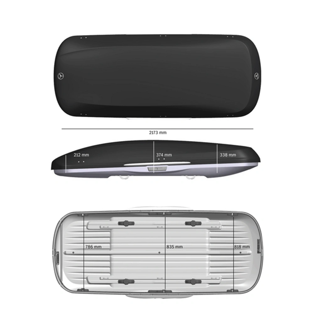 Takboks Mercedes-Benz svart – Skiboks Genuine - 590L – bilde 5