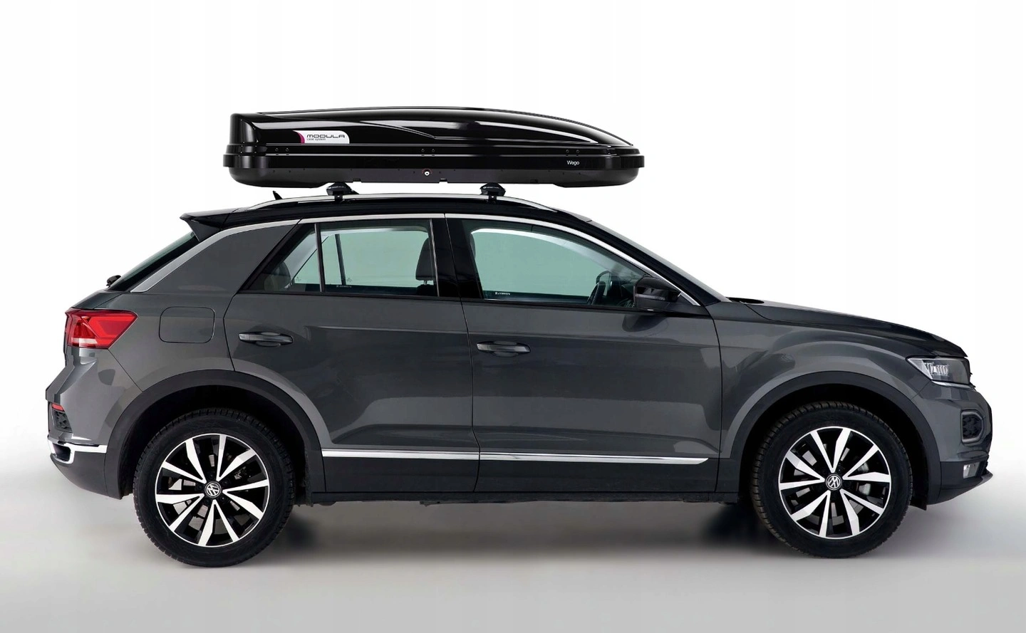 Takboks Modula WeGo 500 Dual Open Sort Blank │ Skiboks Roof Box Glossy Black Edition - 500 L – bilde 13