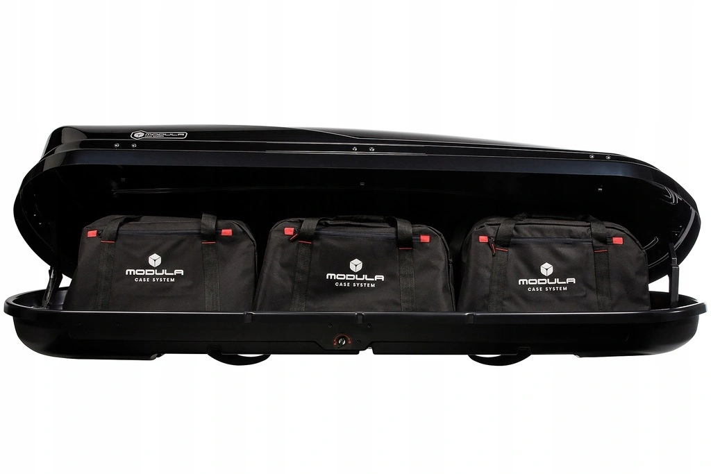 Takboks Modula WeGo 500 Dual Open Sort Blank │ Skiboks Roof Box Glossy Black Edition - 500 L – bilde 4