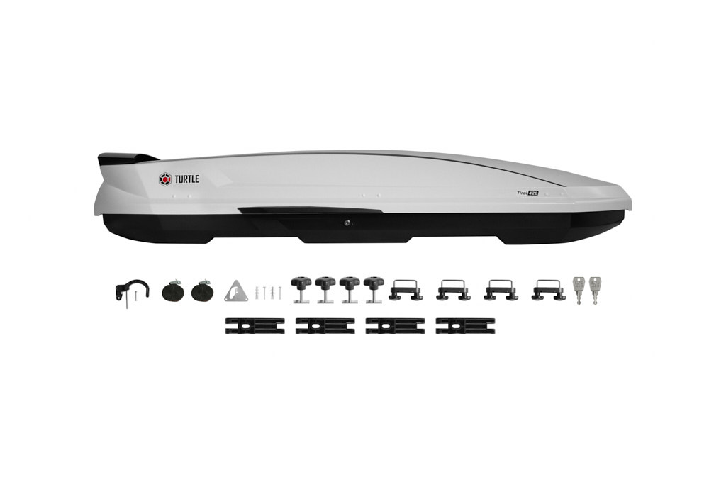 Takboks Turtle Tirol 420 Hvit │ Roof Box 420 - White Piano Edition Image 14