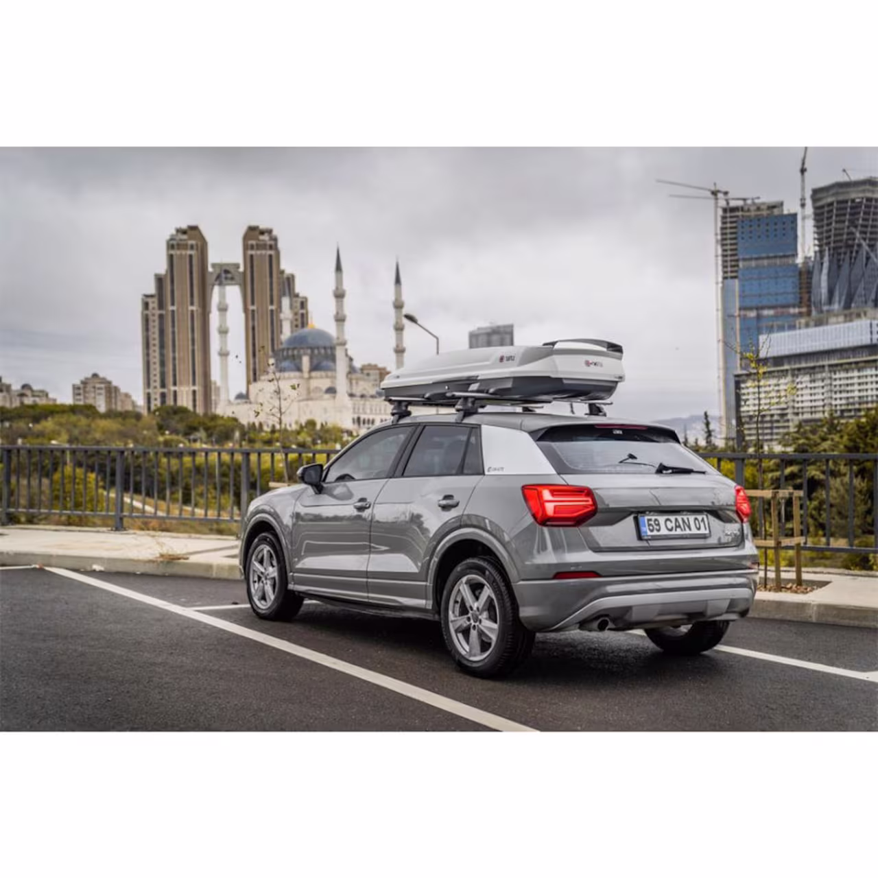 Takboks Turtle Tirol 420 Hvit │ Roof Box 420 - White Piano Edition Image 15