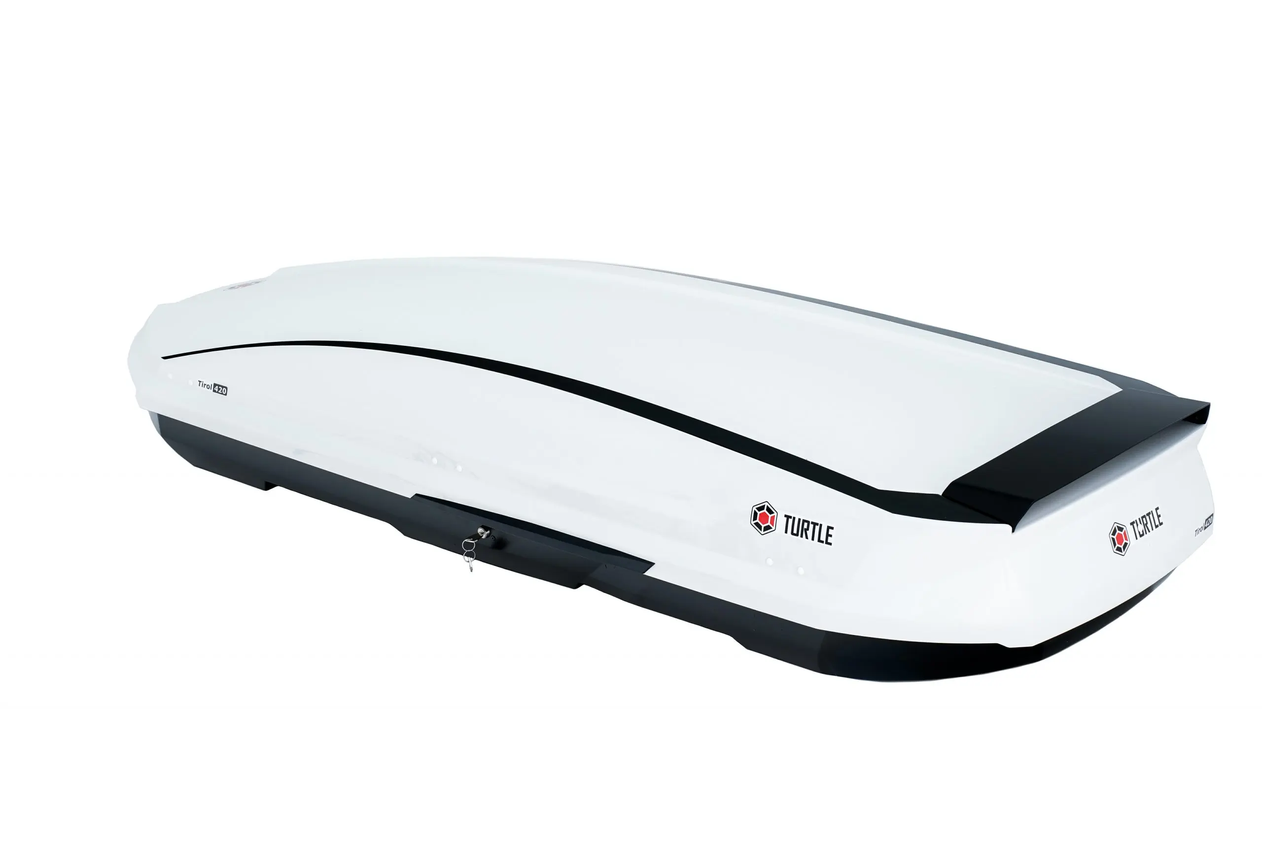 Takboks Turtle Tirol 420 Hvit │ Skiboks Roof Box 420 - White Piano Edition Image 13