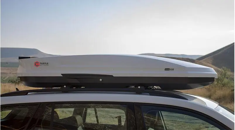 Takboks Turtle Tirol 420 Hvit │ Skiboks Roof Box 420 - White Piano Edition Image 6
